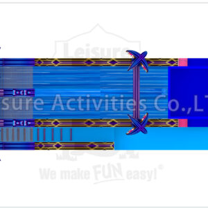 22ft magical vibes double lane water slide sl