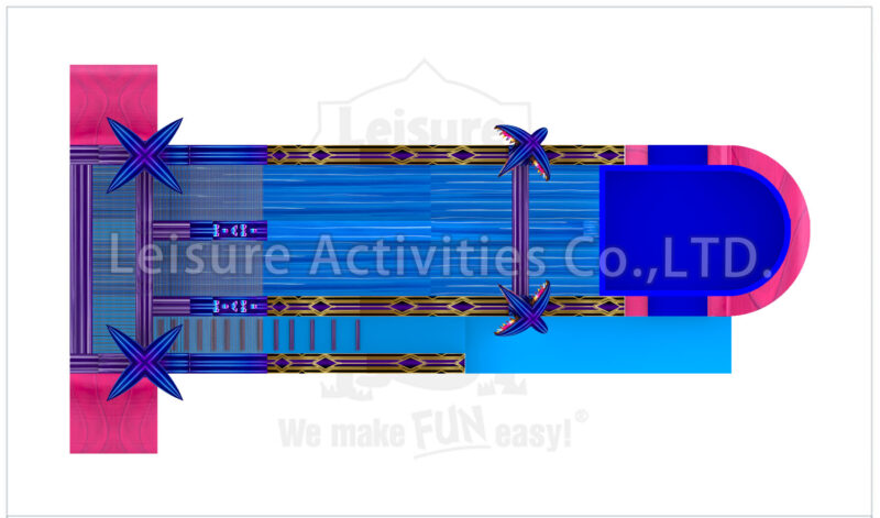 22ft magical vibes double lane water slide sl