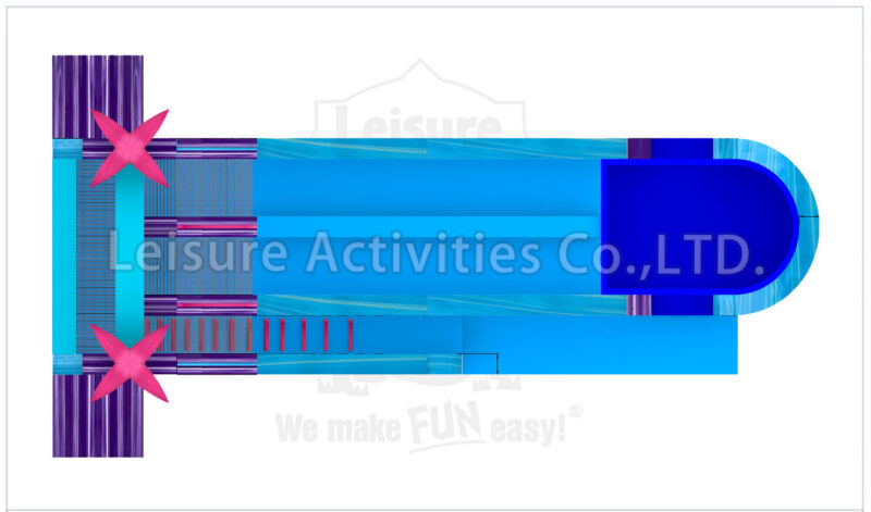 22ft magical vibes double lane water slide sl